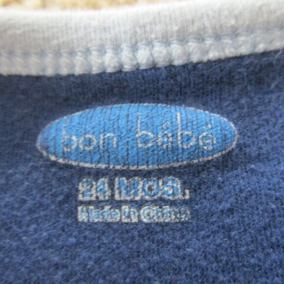 Bon Bébé One Piece Onesie Boy Size 24M Navy Blue Out of this World Short Sleeve - Picture 3 of 3